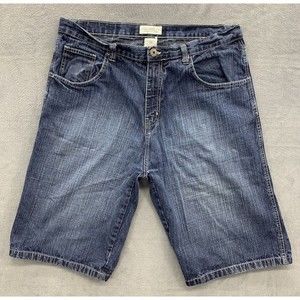 Dodeca Premium Denim Shorts Men 38 Blue Bermuda 100% Cotton RN 106001 Distressed